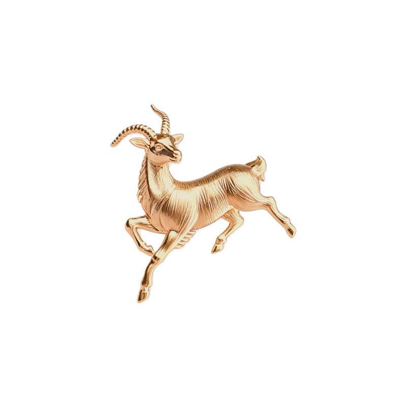 Vintage Gold Gazelle Brosche Feines Strukturiertes Design Lichtbeständige Oberfläche Perfekt für Tägliche Outfits Partys Schmuck Geschenke für Frauen