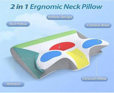 Schmetterling Memory Foam Nackenstützkissen - Ergonomisches Zervikal-Schlafkissen für Hotelkomfort