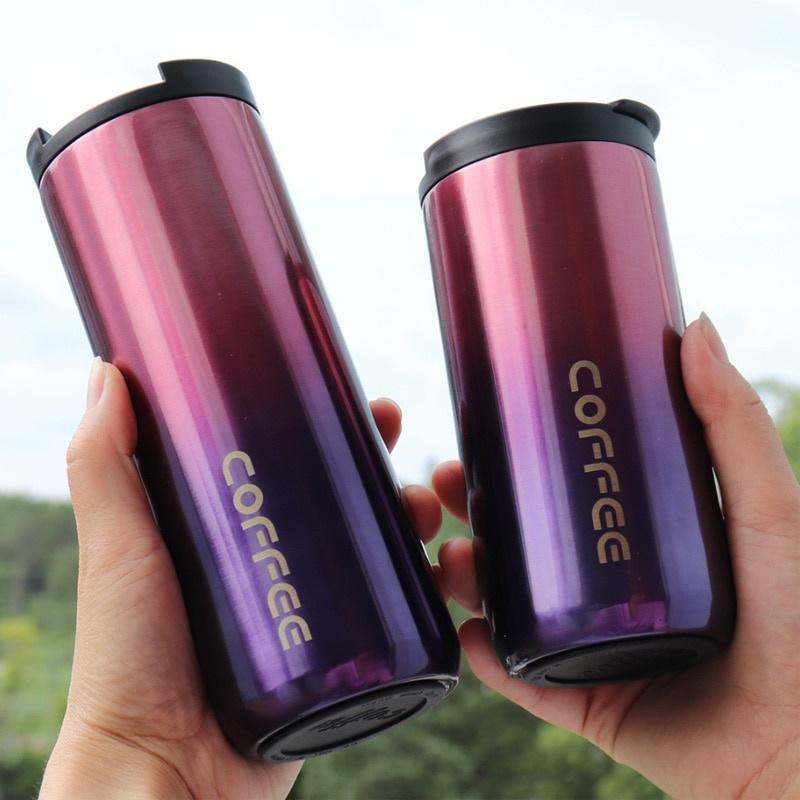 350ml/500ml Dvojitý nerezový hrnek 304 na kávu Nepropustný termohrnek cestovní termohrnek Termohrnek Láhev na vodu na dárky