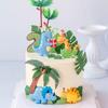 6 PCS Dinosaur Cake Toppers Little Dinosaur Birthday Party Decor Dinosaur Party Favors Three Rex Cake Decoration Party Supplies