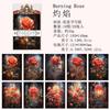 20pcs/lot Memo Pads Material Paper Thorn bushes and flower clusters Junk Journal Scrapbooking  Retro Background Decoration Paper