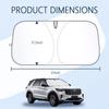 Foldable Car Windshield Sunshade for Sunlight Blockage & Front Window Privacy