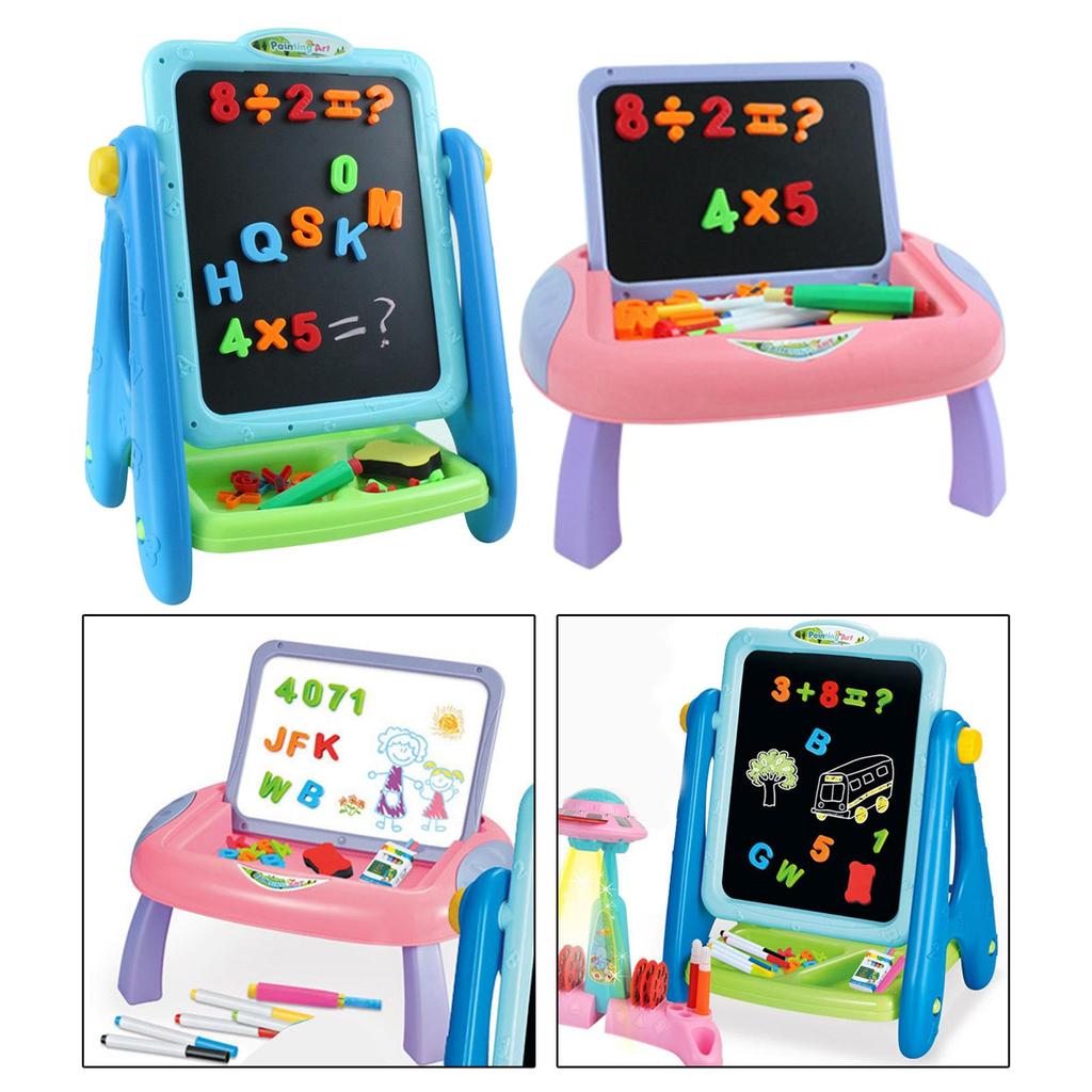 Art Easel for Kids, Double-Sided Easel, Board for Toddler, Art Accessories with and Letters, Educational Toys
