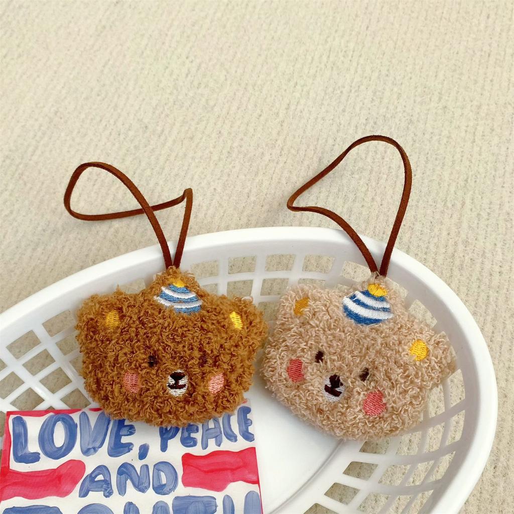 Baby Name Tag Cartoon Bear Backpack Keychain Pendant Baby Water Bottle Labels Identification Tags Bag Ornaments Kid Gift