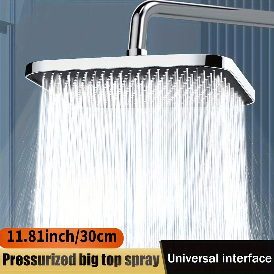 ABS High Pressure Rainfall Shower Head Bathroom 360° Adjustable Angle Anti-Clog Silicone Nozzle Water Saving Bathroom Accessorie
