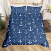Anchor Duvet Cover Sets For Teens Adults Queen Quilt Covers Lightweight Down Room Decor 2 Pillowcases 1 Duvet Cover No Comforter