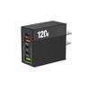 Caricabatterie Rapido Multi-Porta da 120W con Spina USA/UE/UK - Dispositivo da Viaggio Compatto, Supporto Completo Protocolli