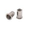 304 Stainless Steel Knurled Vertical Ribbed Flat Head Rivet Nut M3-M12
