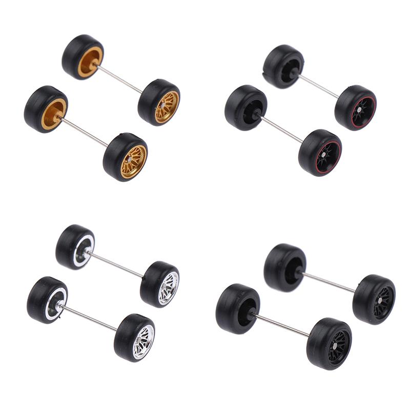 Yenilikçi Abs Temel Modifiye Parçalar Araç Oyuncak Hotwheels Tomica Mini Gt İçin 1 Set 1/64 Model Araba Lastikleri Kauçuk Lastikli