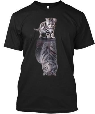 Kätzchen + Tiger T-Shirt Hergestellt in den USA Größe S bis 5XL