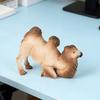 Simulation Camel Model Kneeling Two-humped Camel Figurine Realistic Miniature Animal Collectible Toy Desktop Decoration Ornament