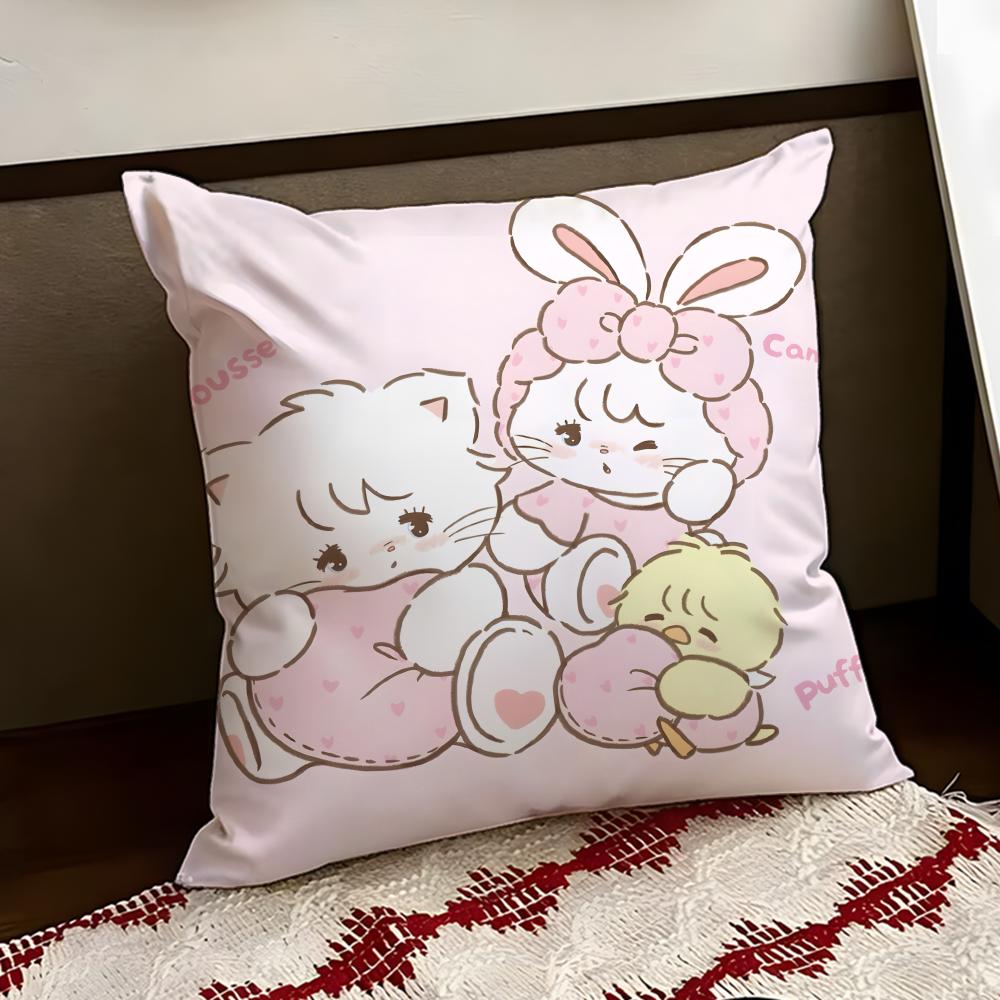Cartoon MMikko Cushion Cover Reversible Soft Durable Pillow Cover Home Car MultiScene Use for Daily Comfort