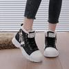 New Canvas High-top Women's Shoes, Breathable Thick-soled Height-increasing Casual Shoes, Martin Boots for Sports