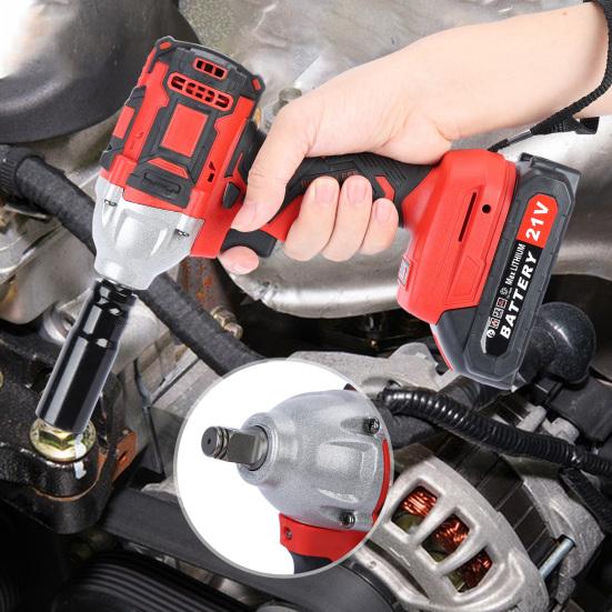Avvitatore a impulsi senza fili 520N.m Alta coppia Avvitatore elettrico con 2 batterie da 1500mAh Motore brushless Avvitatore a impulsi elettrico
