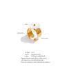 Yhpup Adjustable New Stainless Steel Thicker Shell Flower Golden Open Ring for Women High Quality Charming Jewelry Accessories