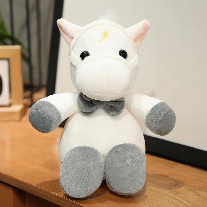 Cartoon Cute Five-color Horse Doll Plush Toy Cute Pony Doll Children's Pillow Doll Holiday Gift