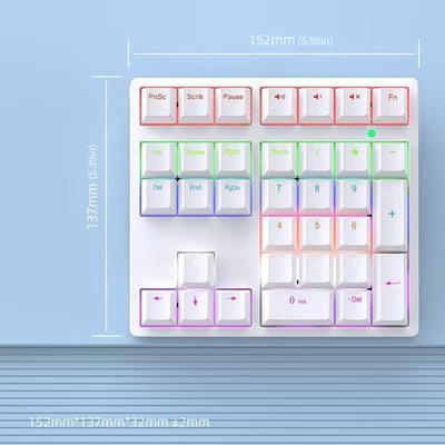 Corded Number Pad Numeric Keypad 34 Keys USB Numpad Portable Financial Accounting Keyboard for Laptop/Computer/Notebook