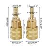 For Tire Inflation Tire Valve Connector Brass Fitting Solid Brass Construction Anti-slip Knurled Grip Precision Sealing Ring