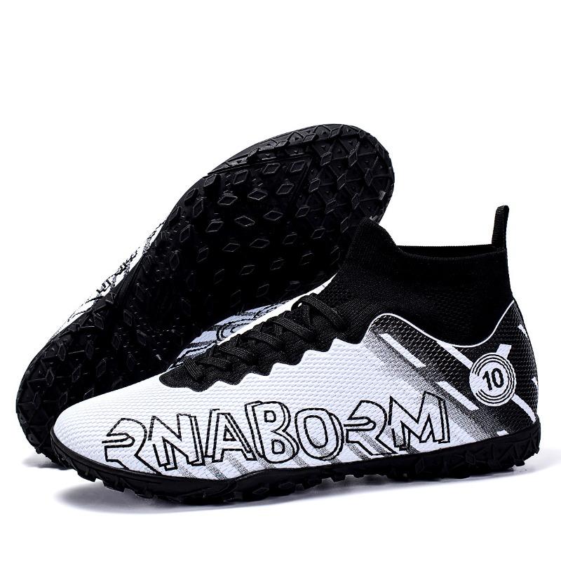 Herren-/Damen-Fußballschuhe Gummi Weiche Sohle Kurze Stollen Kunstrasen Jugendliche Kinder Fußballschuhe