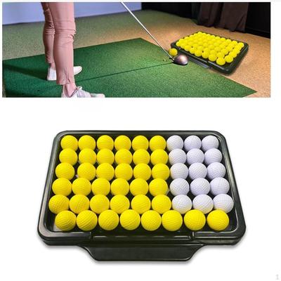 Pudełko na tackę na piłki golfowe mieszczące 63 piłki, asortyment do ćwiczenia zamachu