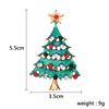 Christmas Brooch Set Santa Snowman Tree Pin Popular In Europe & US | Festive Lapel Pins for Xmas Sweater Decoration Men Women Body Accessories