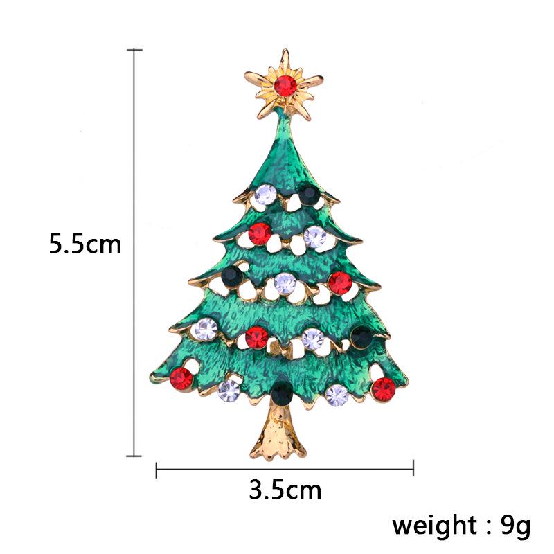 Christmas Brooch Set Santa Snowman Tree Pin Popular In Europe & US | Festive Lapel Pins for Xmas Sweater Decoration Men Women Body Accessories