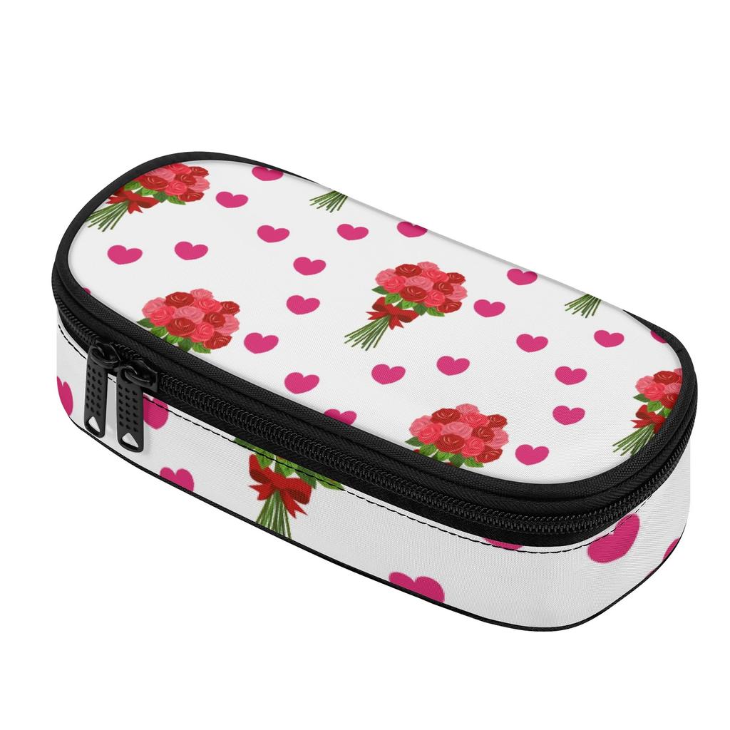 Pen Case Spacious Storage Strong Polyester Fabric Smooth Zipper with Main Compartment Mesh Pocket and Pen Slots for Classroom Use