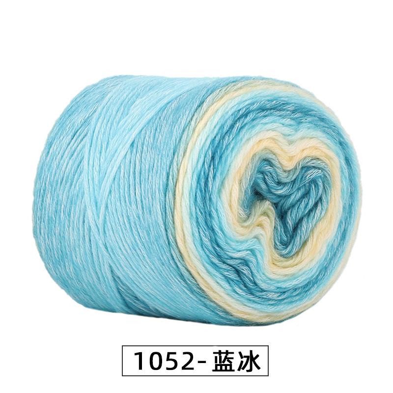 Section Dyed Rainbow Cake Color Gradient Hand-woven DIY Wool/Acrylic Blended Yarn for Clothing Scarf Hat