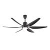 American Retro Smart Silent Ceiling Fan with Light, Large Five-Blade Design for Living Room or Restaurant