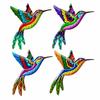 Colorful Metal Hummingbird Bird Art Sculpture Outdoor Home Wall Hanging Ornament Garden Fence Decor 22*26CM