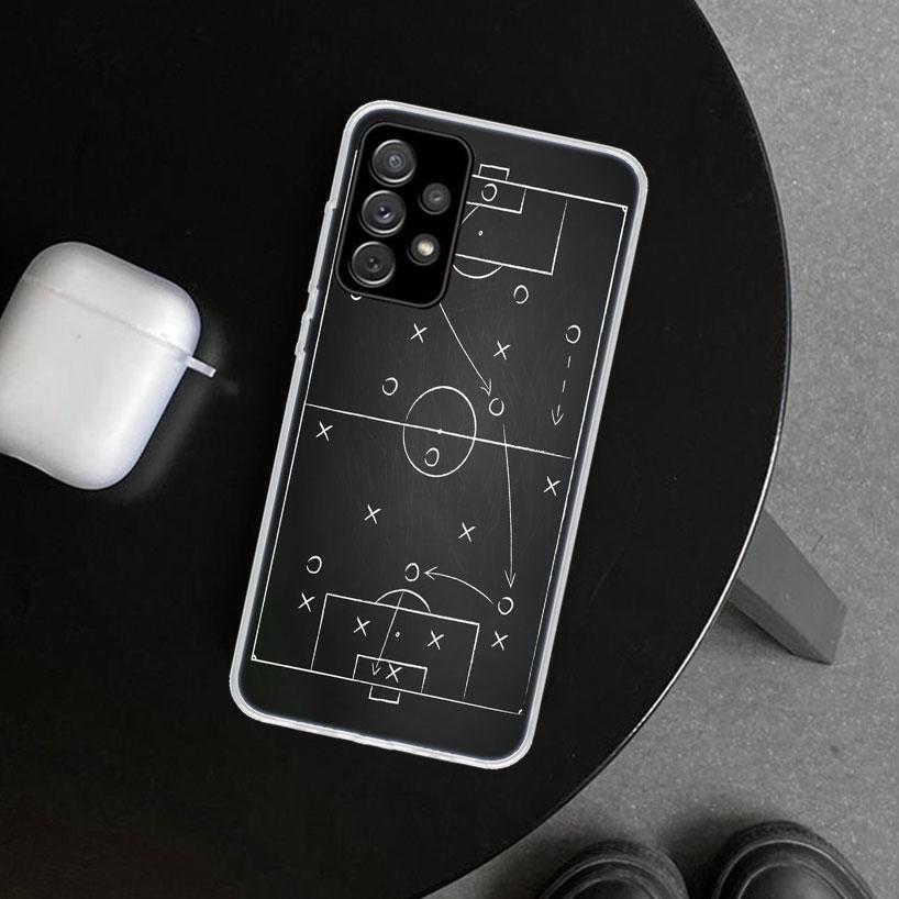 Football Soccer Tactics Time Phone Case Cover for Samsung Galaxy A12 A22 A32 A52 A72 A02S A51 A50S A31 A20S A10S Note 20 Ultra 1