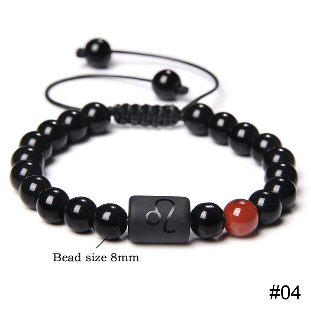12 Constellations Woven Bracelet Creative Fashion Bracelet Adjustable Beaded Bracelet Jewelry Gift for Men Women