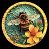 Vintage Botanical Dragonfly  Bee Themed Metal Tin Sign HighDefinition Metal Tin Sign  D Flat Products Design with Enhanced D