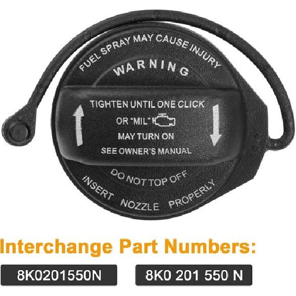Tappo Carburante 8K0201550N, Tappo Serbatoio Carburante Compatibile con A4 A4 Quattro A5 A5 Quattro