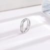 Einfacher Temperament-Ring mit Hohlmuster aus Titanstahl für Damen, hochwertiger, trendiger Schmuck