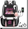 K-pop Demon Hunter Girl Group Backpack with Pompom - School and Campus Edition