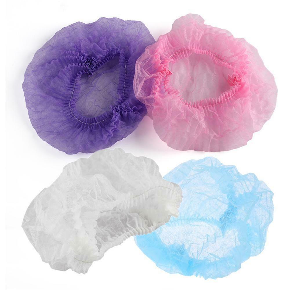 100pcs Disposable Microblading Non Woven Fabric Permanent Makeup Hair Net Caps Sterile Hat For Eyebrow Tattooing Catering Hat