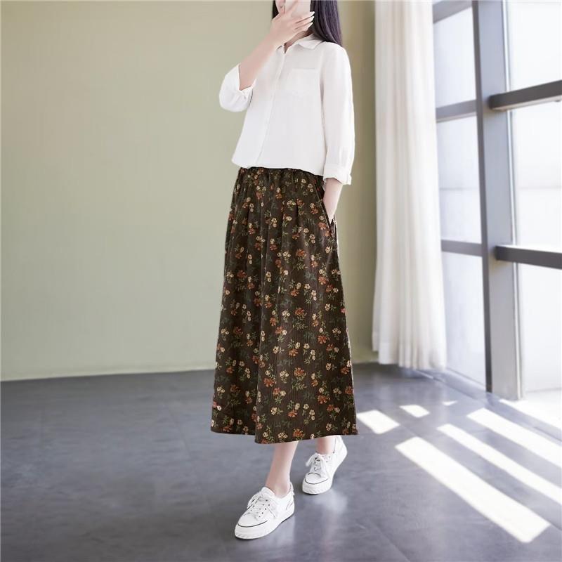 Summer Print A-line Skirt: Slimming and Stylish Women's Fashion