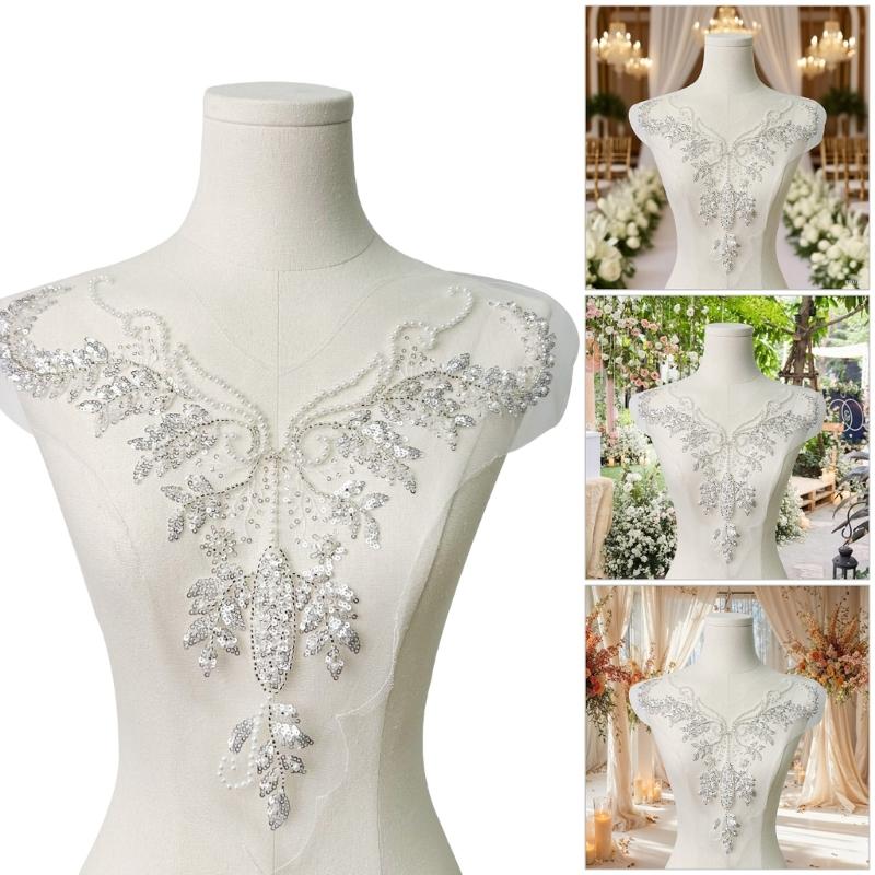 Multi Purpose Embroidered Wedding Collar Accessory High Quality Sequins Versatile For DIY Fashion