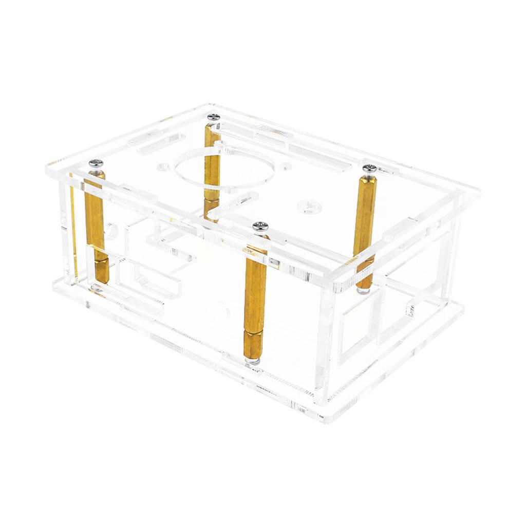 Acrylic Enclosure Box Cooling Fan for Orange Pi 3B Development Board Case Outer Shells with Cooling Fan Heat Sink
