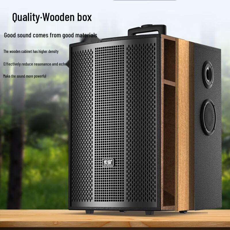 

Soaiy SA-X76 12-inch Portable Karaoke Trolley Speaker with Dual Microphones