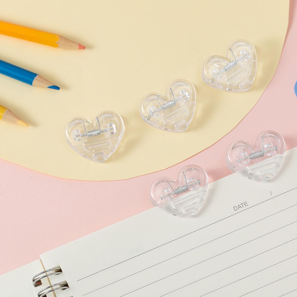 Japanische Niedliche Rosa Herzförmige Dekorative Klammern für Fotos und Dokumente