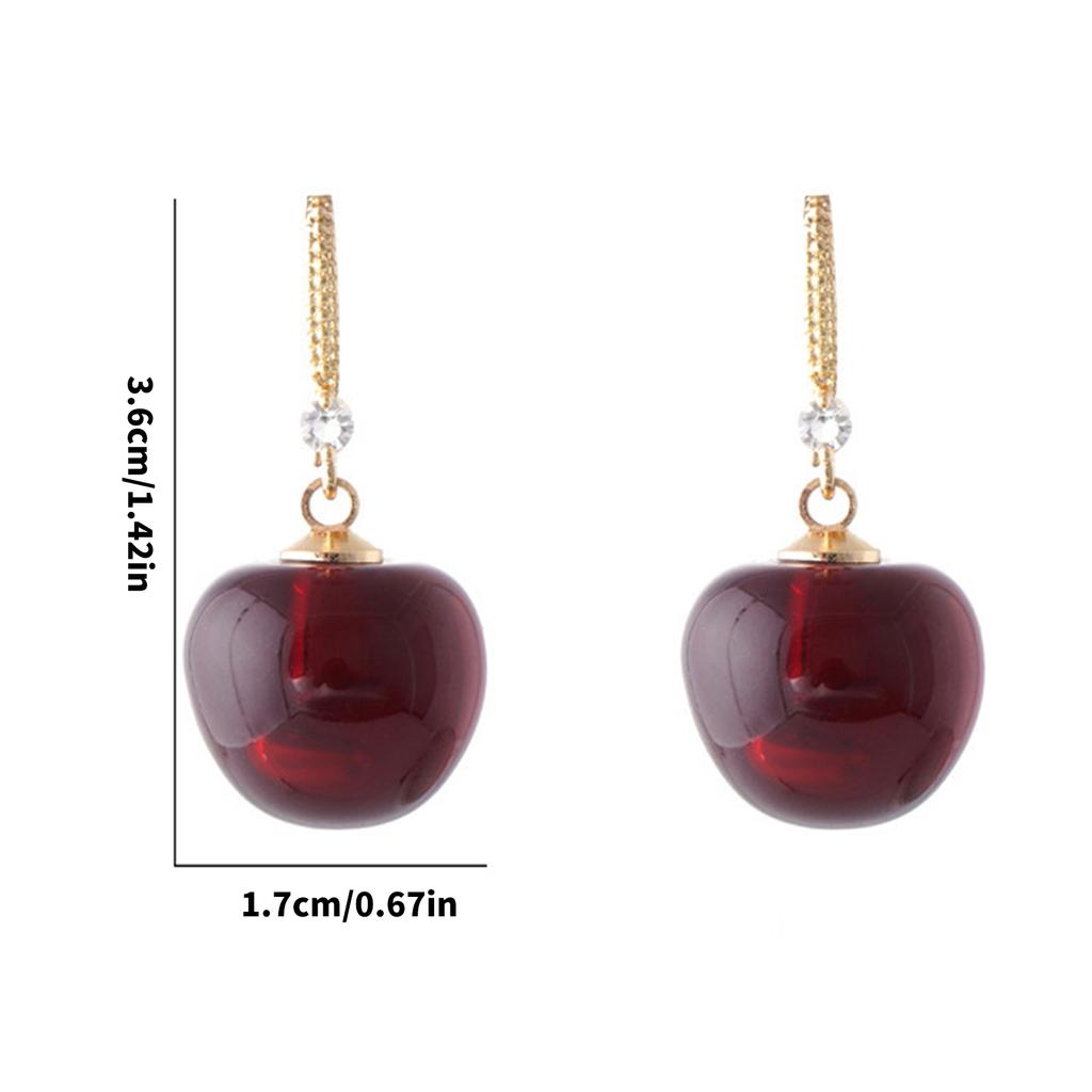 Sweet Cherry Earrings Fashion Dangling Jewelry Multifuntional Accessory Ear Jewelry for Collection and Daily Wear