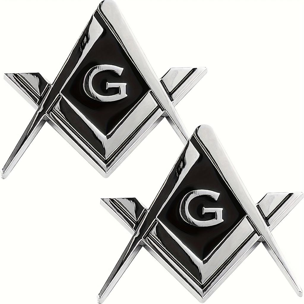 1/2/3pcs of Large G Car Logos Square And Compass Stickers for Cars Trucks Motorcycles Gifts And Additions