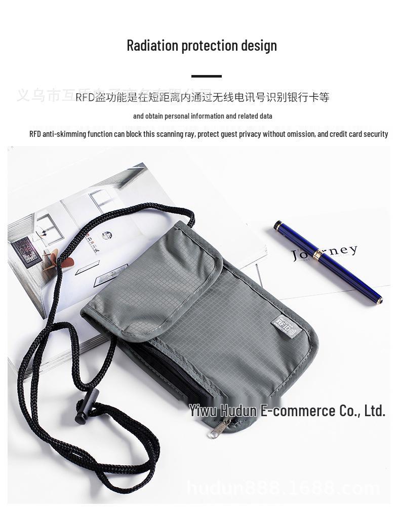 Unisex Waterproof Passport Holder & Travel Organizer with Neck Strap, Phone Pocket & Document Case