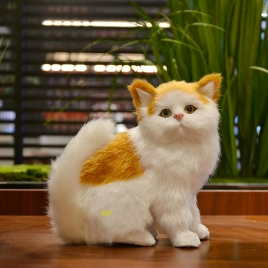 Cute Plush Toy - Orange, Siamese, Persian, Yellow Patch, Black Patch Cats & White Monkey Face