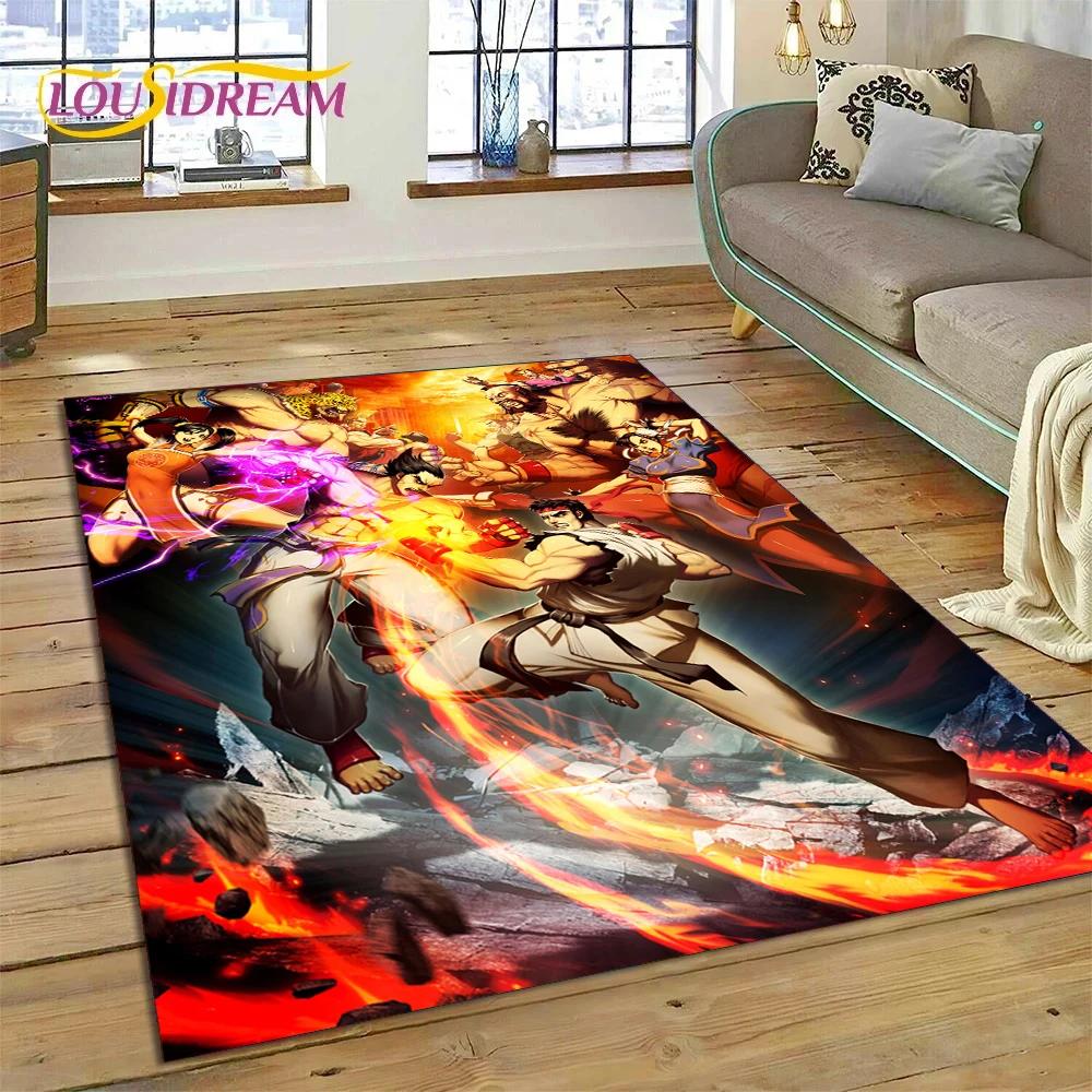 Lastest Retro Game Street Fighter SF Carpet for Living Room Bedroom Home Decor,Floor Mat Non-slip Decoration for Sofa Doormat