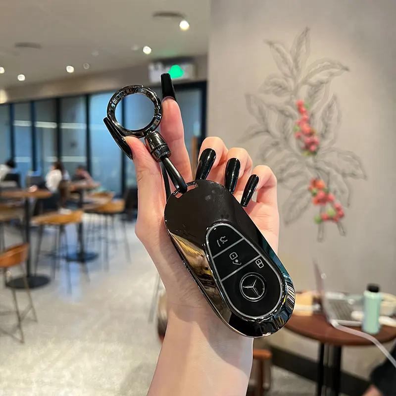 TGM3 For Mercedes Benz C E S Class GLC W206 W214 W223 E300 C260 C300 S450 S500 S400 Auto Car Smart Key Case Fob Cover Shell Holder