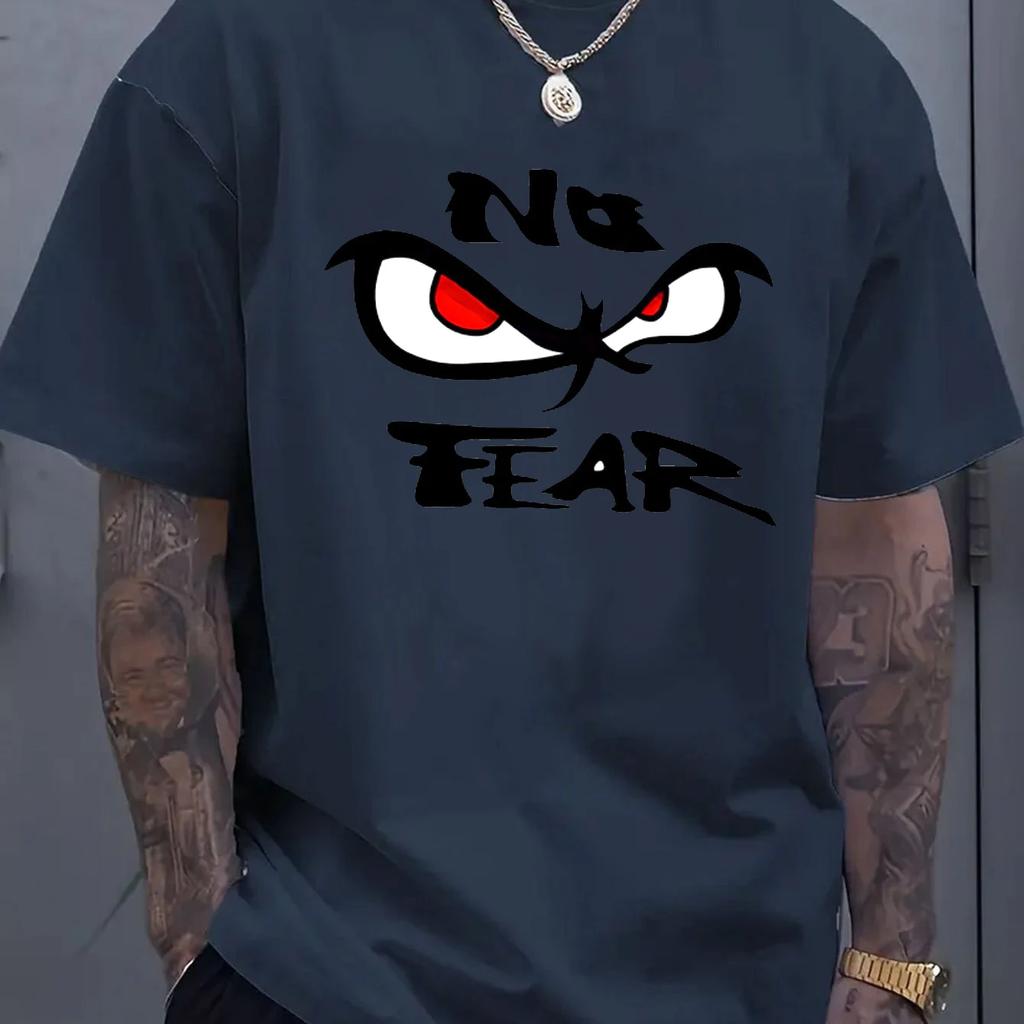 Best Seller No Fear Brand T-shirt Summer Luxury Brand Pure Cotton Short-sleeved Unisex Round Neck Versatile and Loose T-shirt