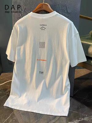 2025 American Sle Schwergewicht Baumwolle Kurzarm T-Shirt Unisex Sommer Lockeres Oberteil Damenversion Bequem Atmungsaktiv Ca..